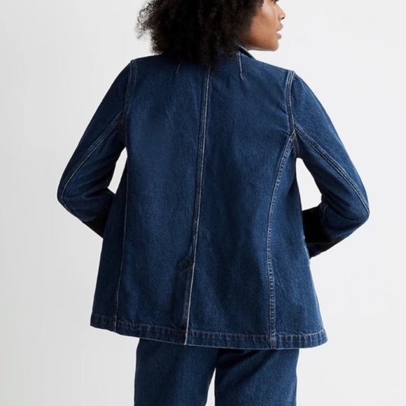 Madewell Denim Blazer in Deardoff Wash Sz L - Picture 4 of 10